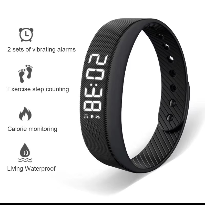 Android Smartwatch Accessories - Bracelet intelligent LED numérique étanche, horloge