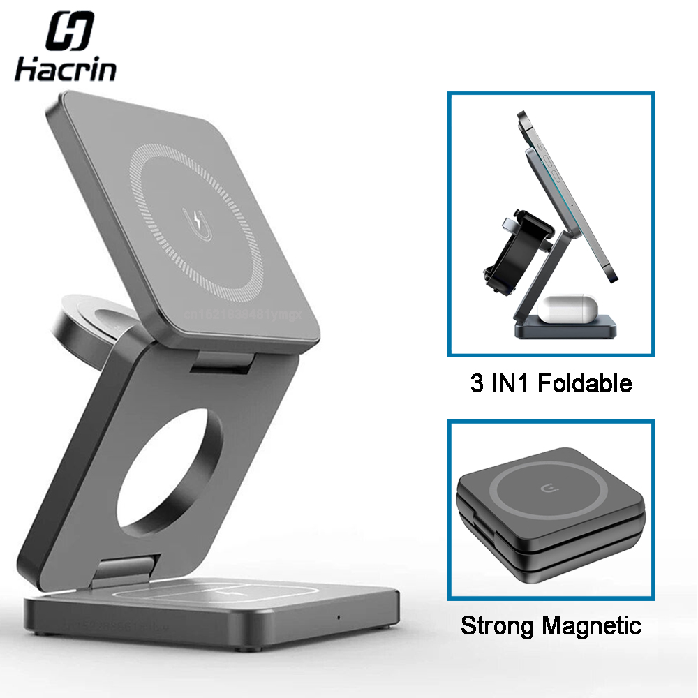 Wireless Charger Watch - Chargeur sans fil 3 en 1,