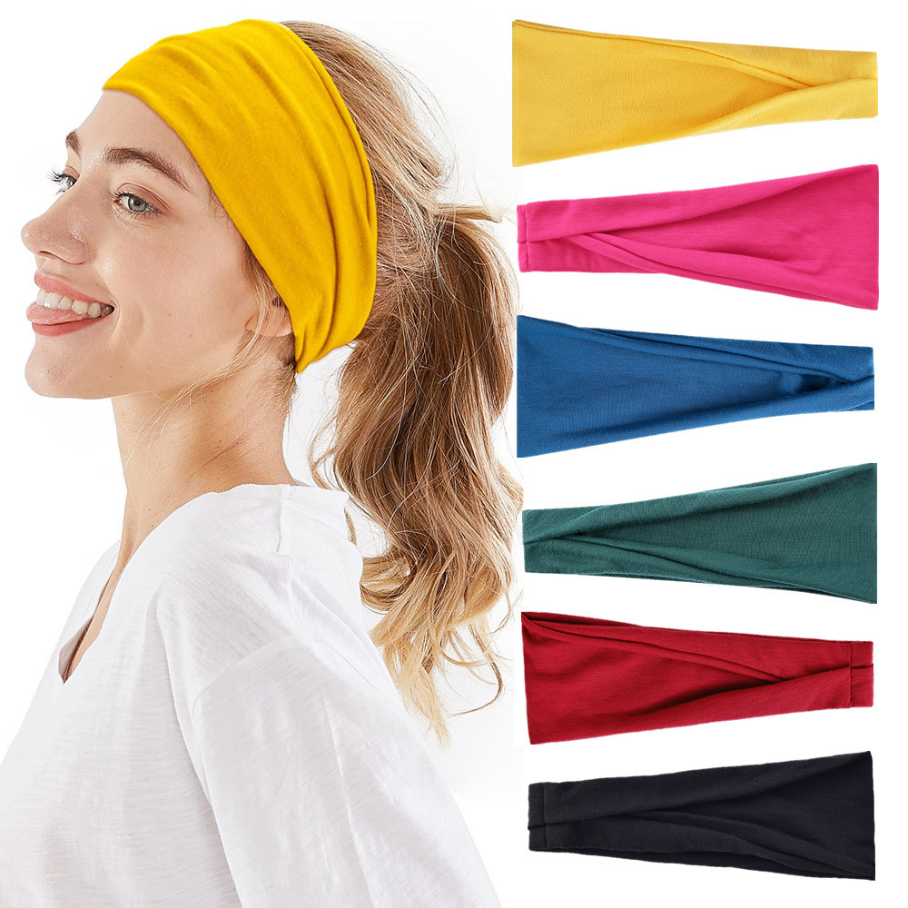 Milanaise Mesh Band - Couleur unie sport Yoga bandeau absorbant
