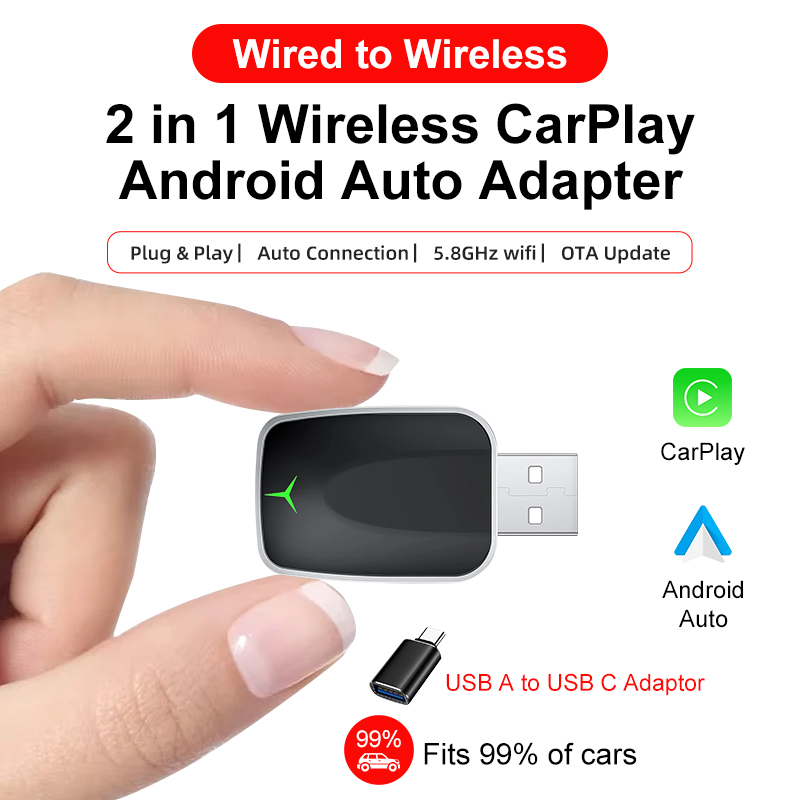Smartwatch Universal - Adaptateur CarPlay sans fil 2026, 2