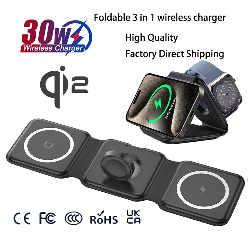 Wireless Charger Watch - Station de charge magnétique pliable universelle