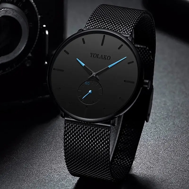 Stainless Mesh Band - YOLAKO hommes mode minimaliste montres hommes