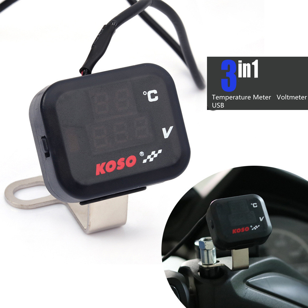 Smartwatch Universal - Voltmètre universel pour moto KObucMotorcycle, indicateur