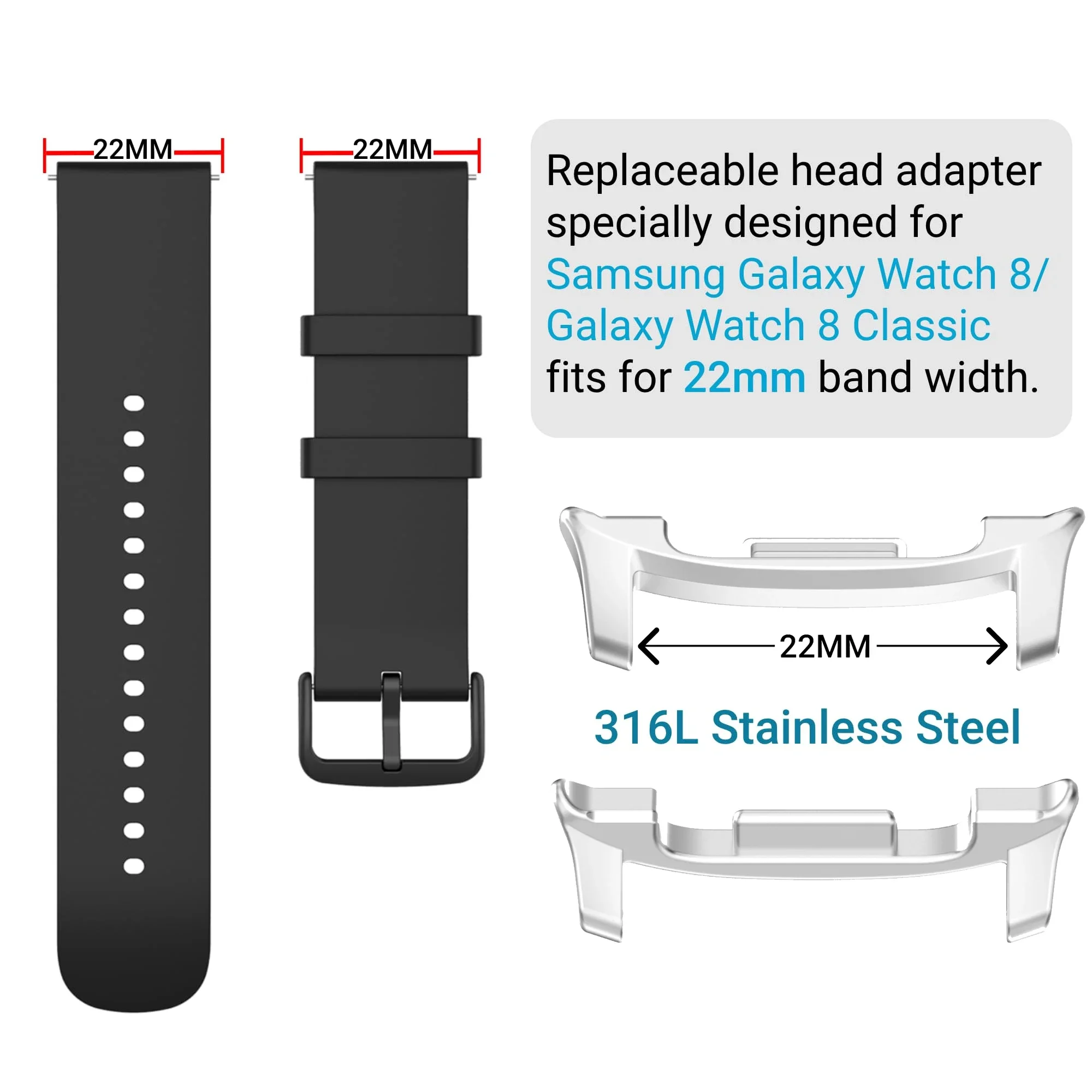 Adaptateur de montre en acier  - Watch Band Connector avis et prix