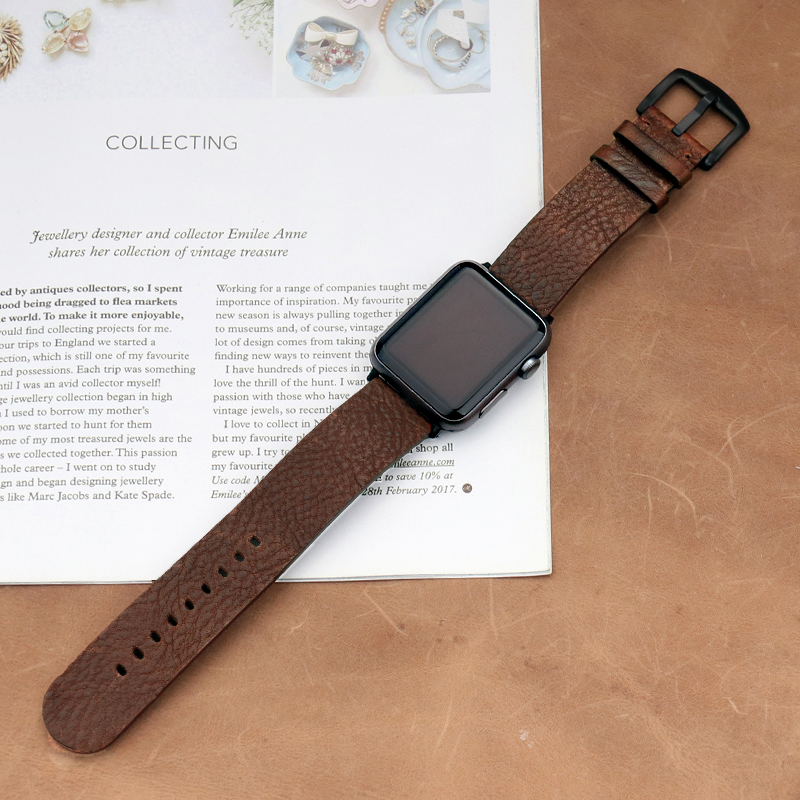Bracelet en cuir de veau itali - Smartwatch Accessories Shop avis et prix