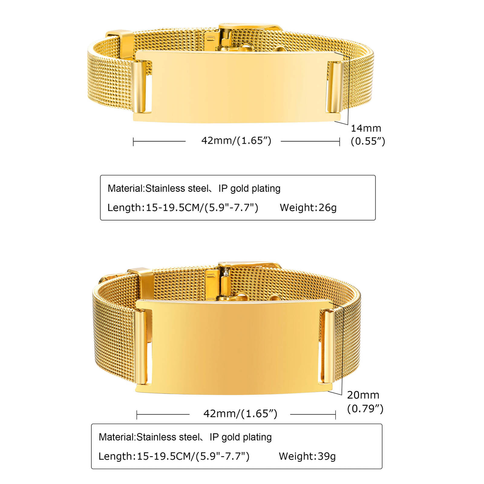 Bracelet d'identification pers - Stainless Mesh Band avis et prix