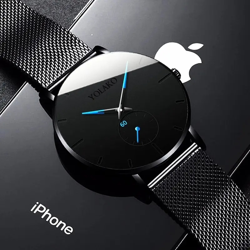 YOLAKO hommes mode minimaliste - Stainless Mesh Band avis et prix