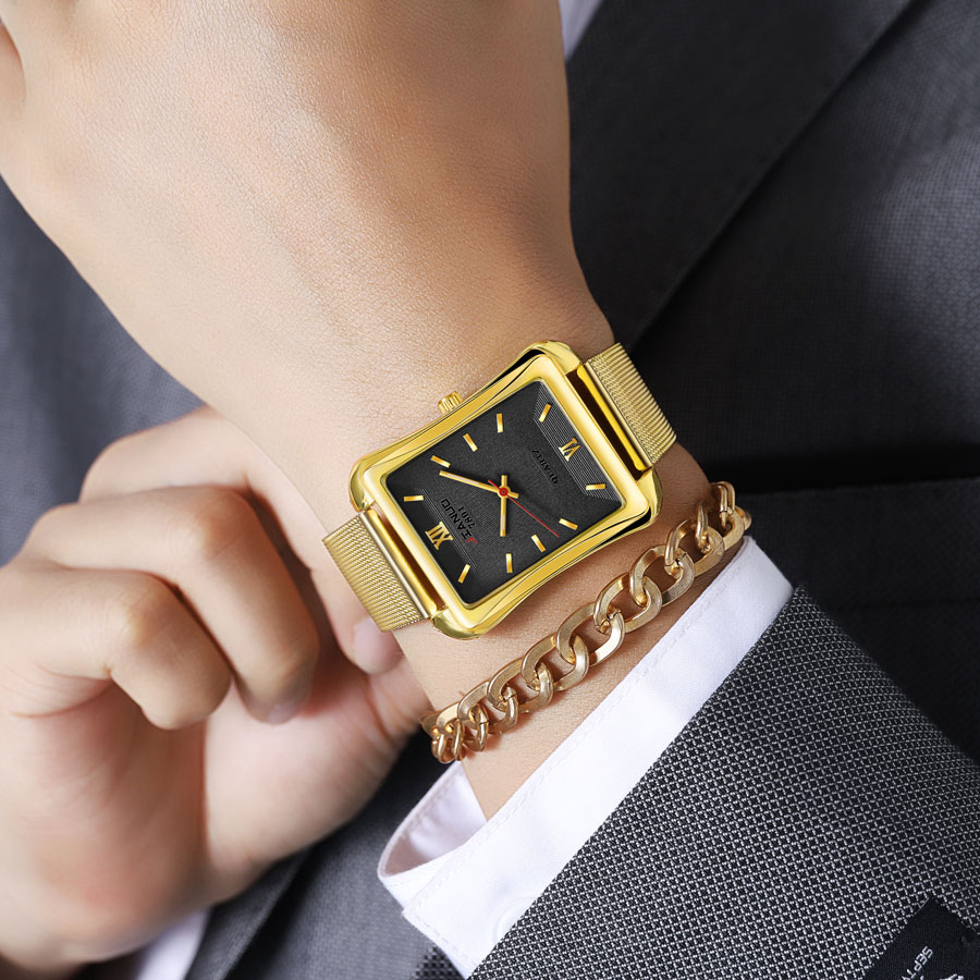Carillon-Montre à quartz carré - Stainless Mesh Band avis et prix