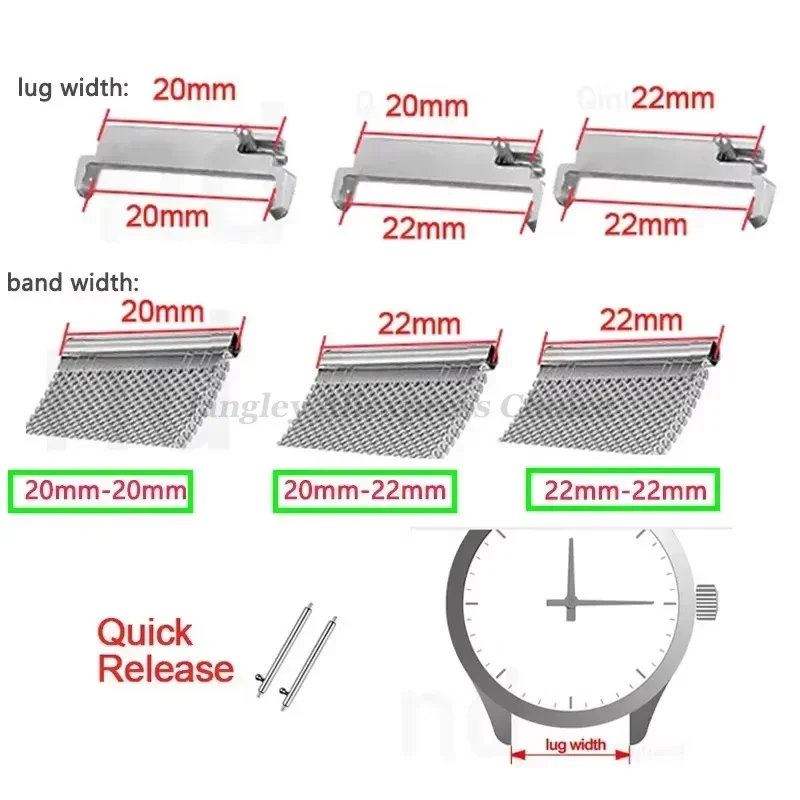 Adaptateurs de bracelet de mon - Watch Band Connector avis et prix